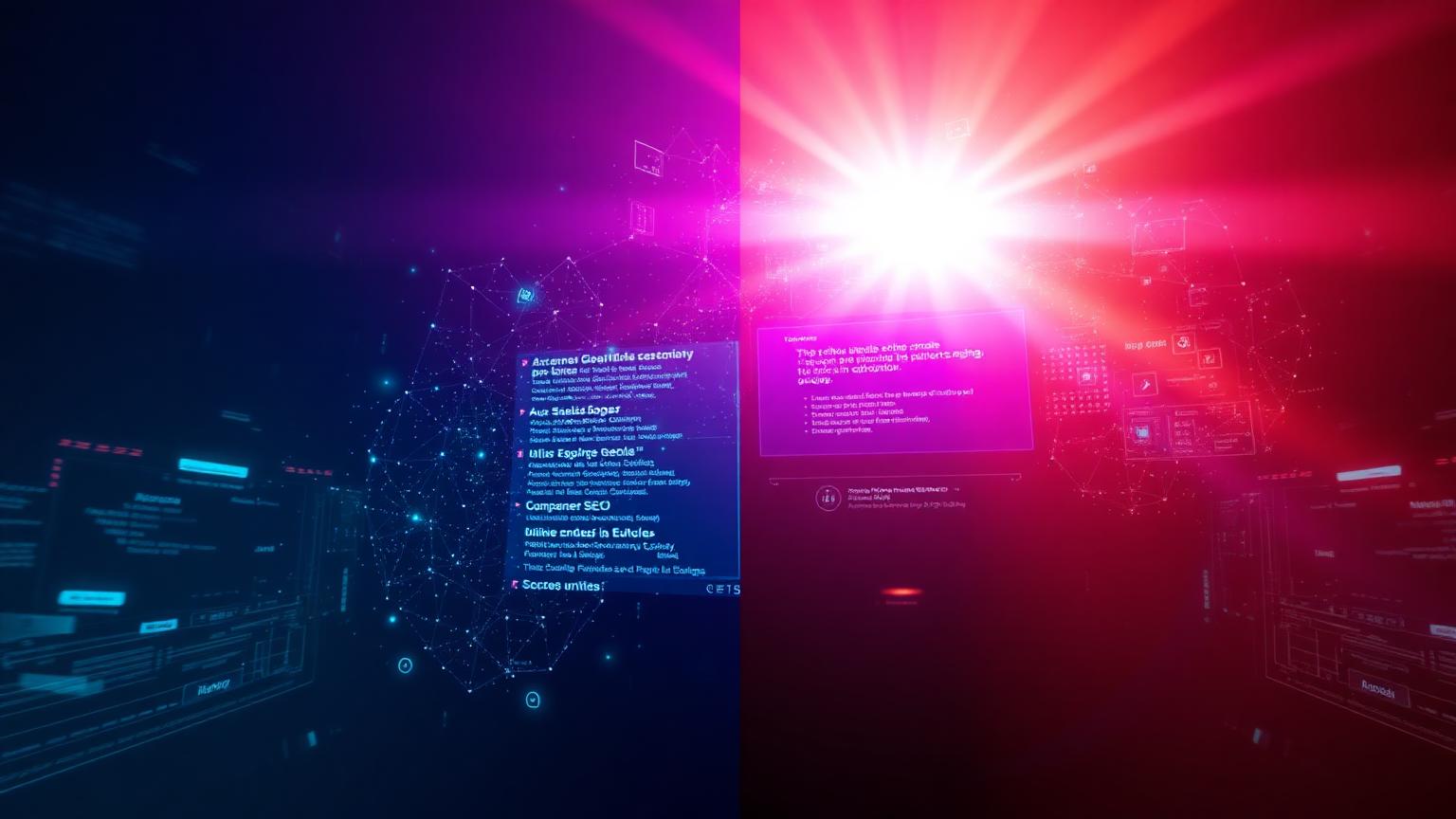 AEO vs SEO comparison hero illustration for agencies in 2026