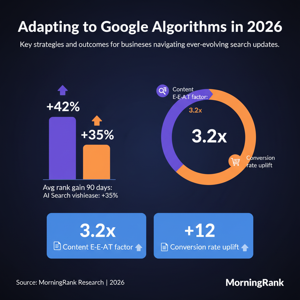 Google algorithm updates infographic