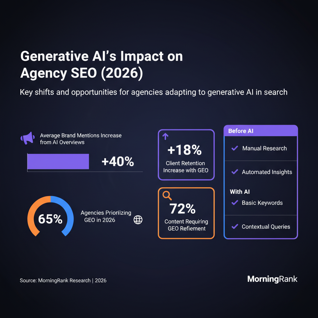 Generative Engine Optimization for agencies infographic