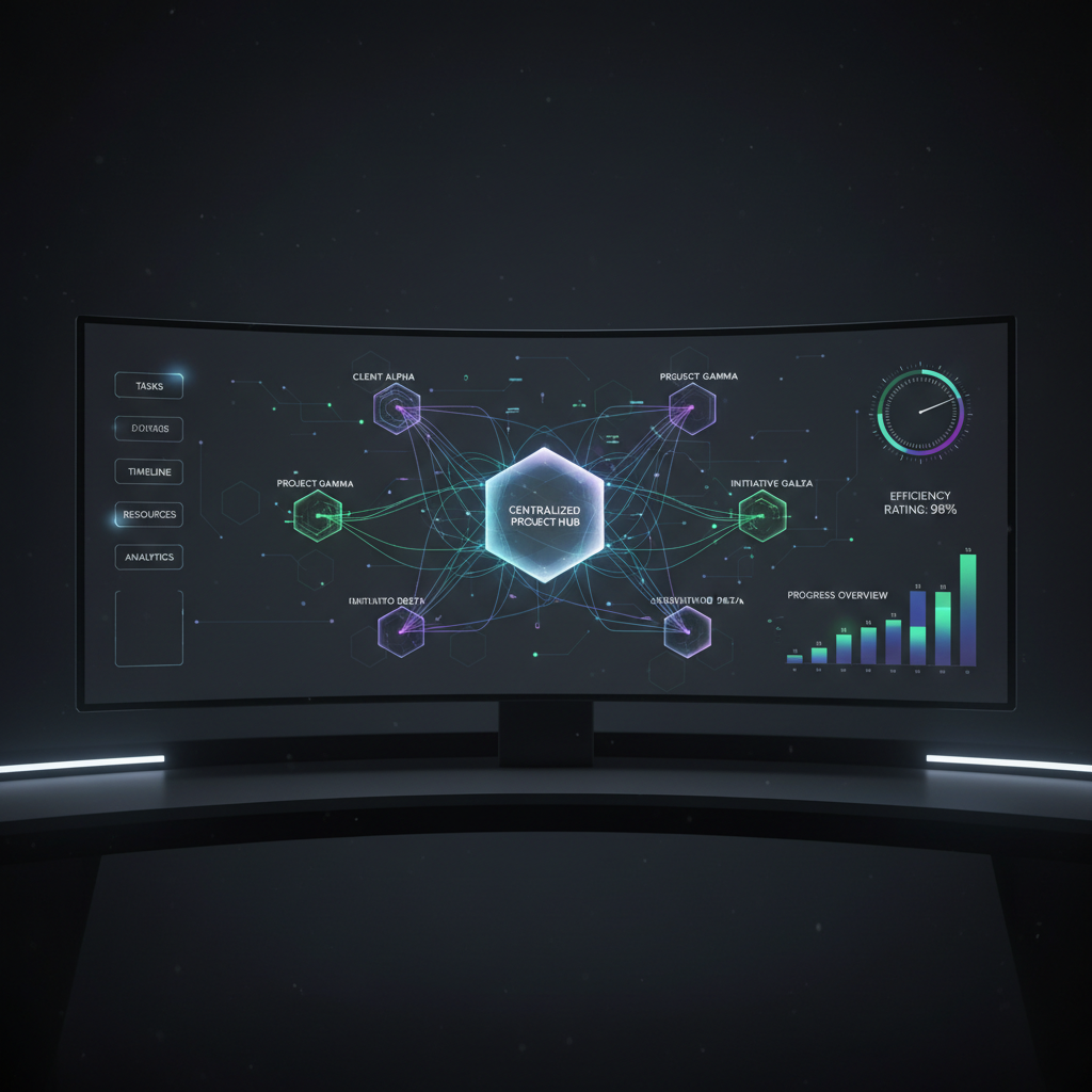 client portal and agency dashboard tool illustration