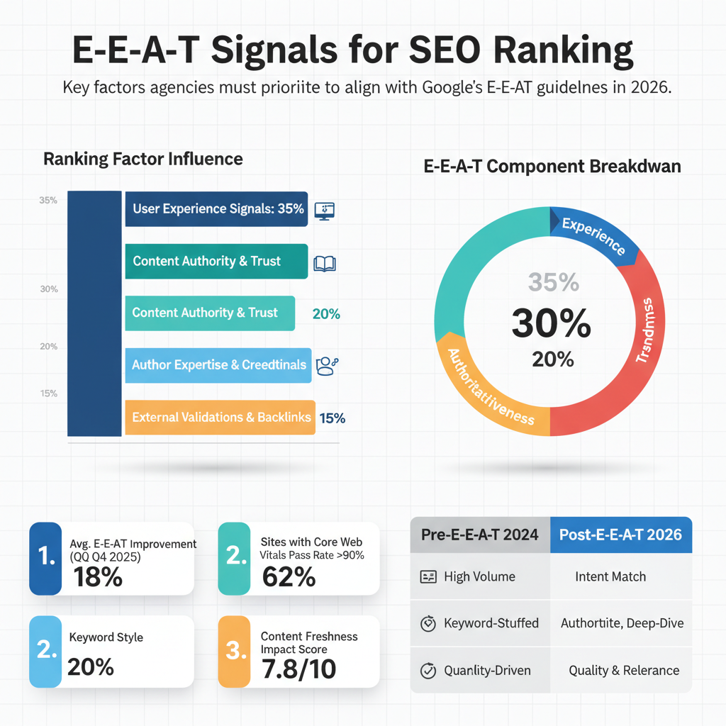Google E-E-A-T updates infographic