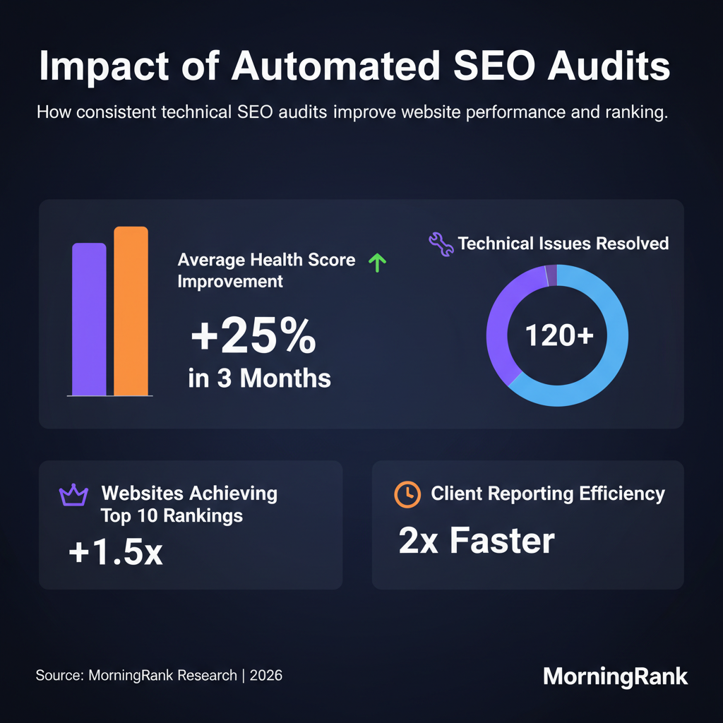 automated SEO site audit tool infographic