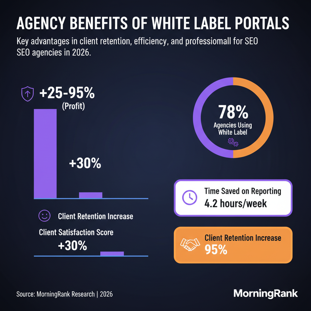 white label SEO client portal tool infographic