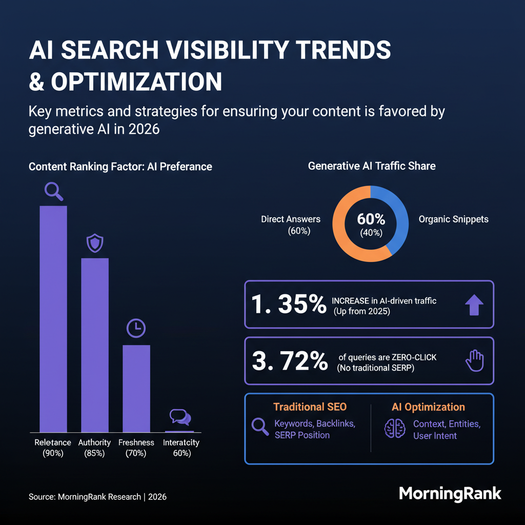 AI search visibility and AI Overview optimization infographic
