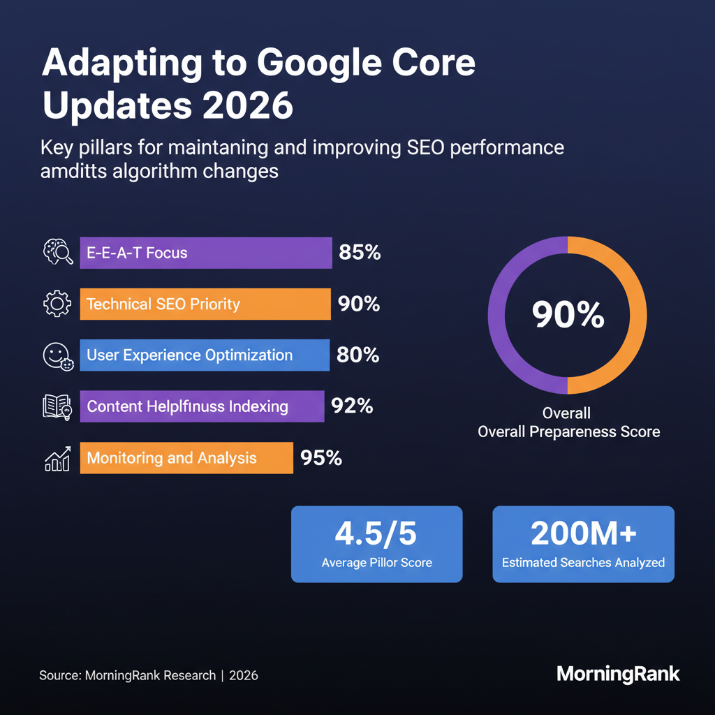 Google core algorithm updates infographic