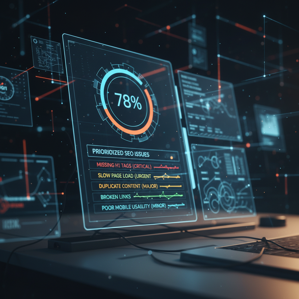 automated technical SEO audit tool illustration