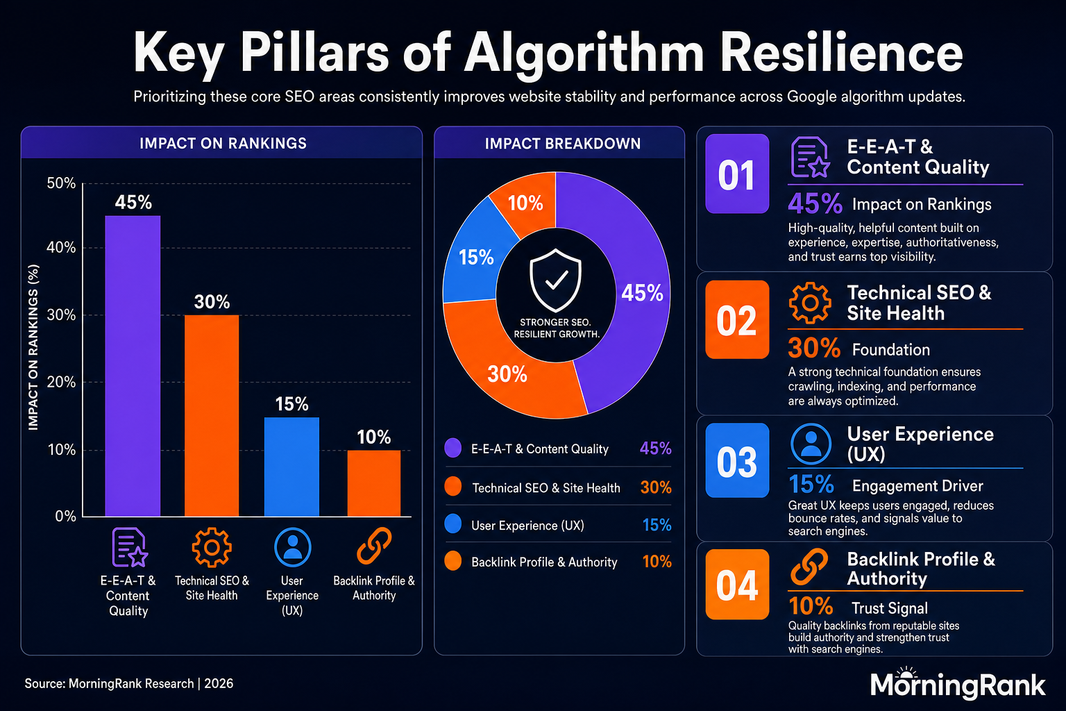 Google algorithm update analysis infographic