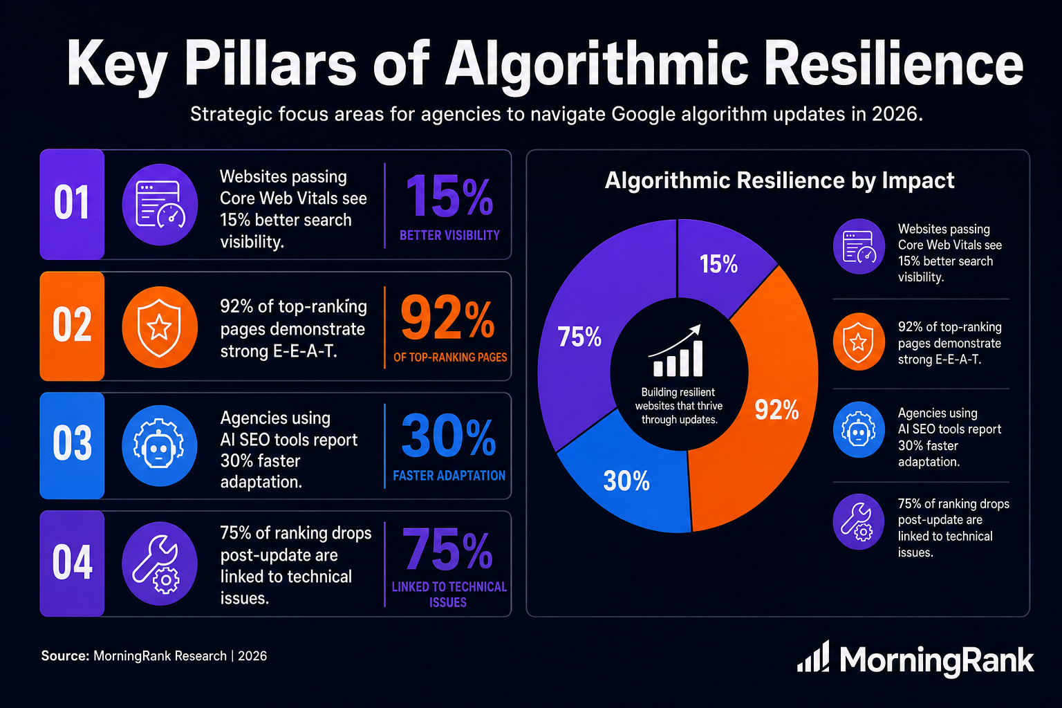 Google algorithm update adaptations infographic