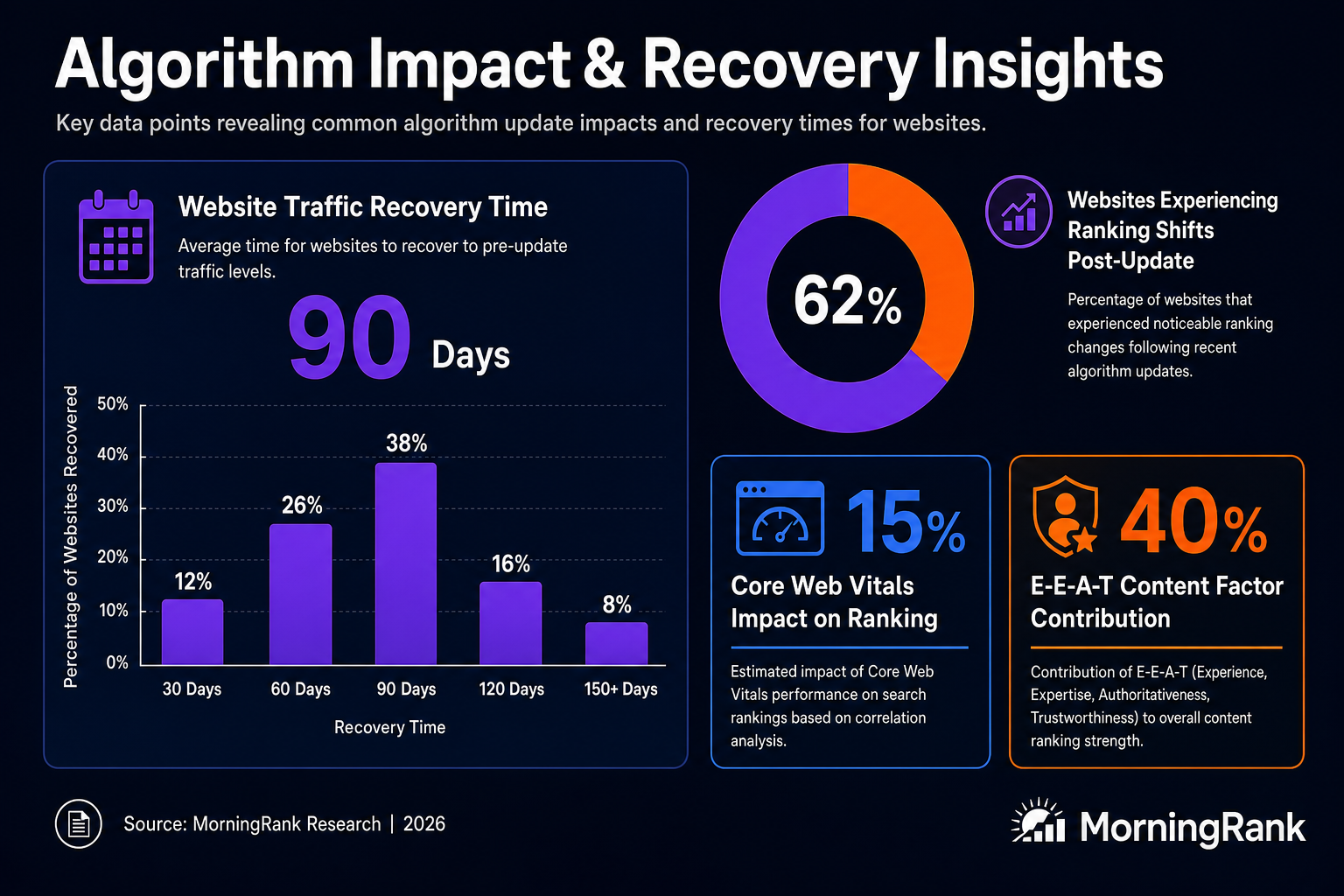 Google algorithm update strategies infographic
