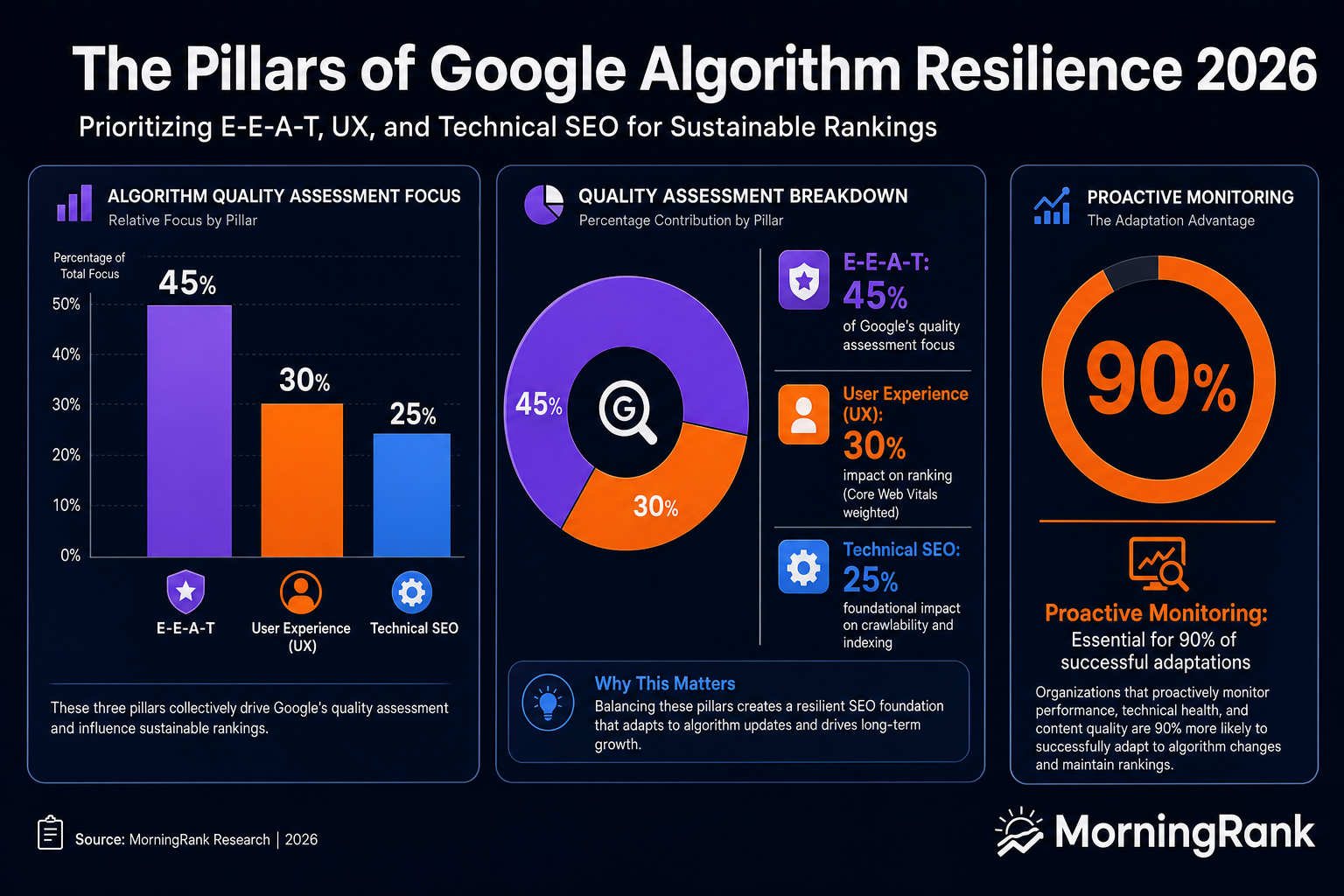 Google algorithm priorities infographic